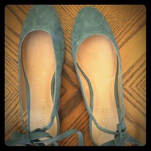 Madewell ankle wrap flats